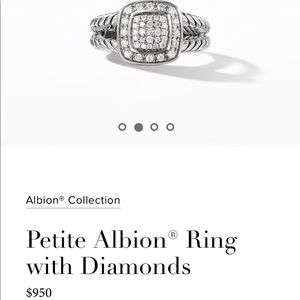 David Yurman Petit Albion Ring with Diamonds
